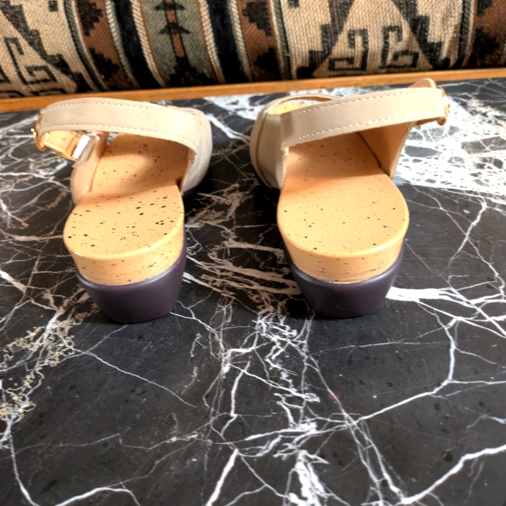 New ABCDEF Slingback Sandals With Peep Toe. - Picture 4 of 6